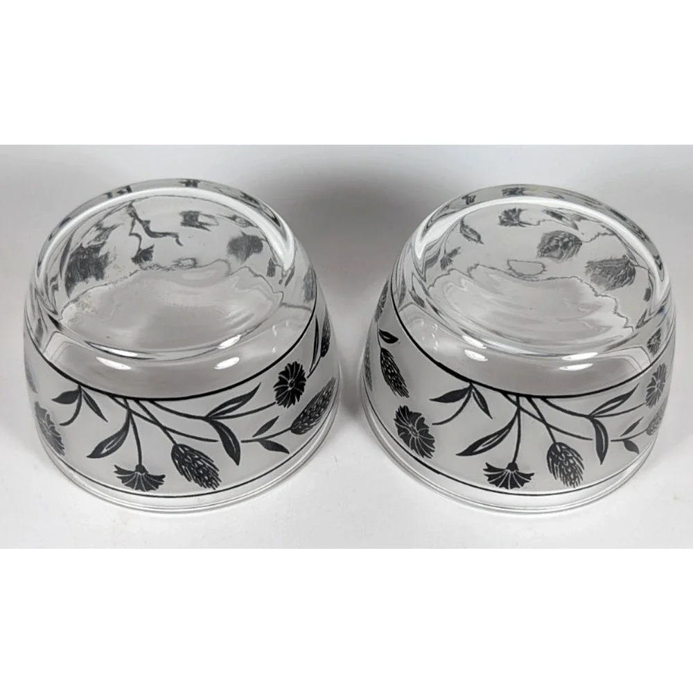 Duz Crystal Wildflower Design Frosted Gray Floral 3